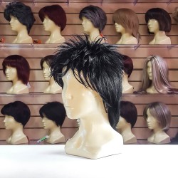 Искусственный парик чёрного цвета